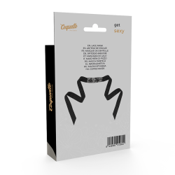 Coquette Chic Desire - Masque En Dentelle Noire Avec Ruban